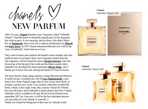 gabrielle Chanel perfume notes